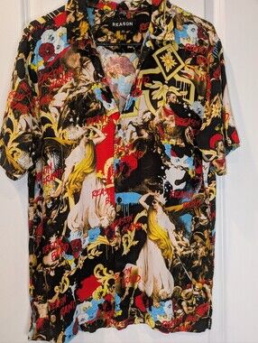 Reason Brand Men’s XL Button Up Shirt Baroque Renaissance Street wear